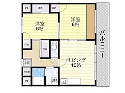 タナカマンション 2LDKの間取図画像