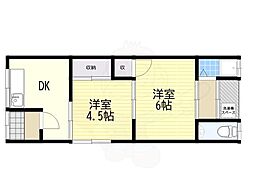 さくらコーポ北棟(2-5) 1階/-