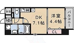ソラージュ茨木 1DKの間取図画像