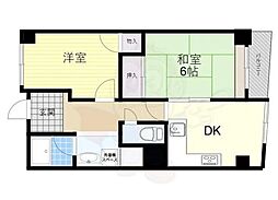 メゾン茨木西駅前 2LDKの間取図画像