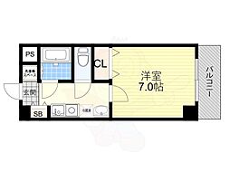 サンプラザ総持寺 1Kの間取図画像