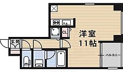 クレアール 1Kの間取図画像