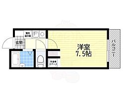 モアクレスト 1Kの間取図画像