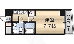 SERENiTE千里丘 1Kの間取図画像