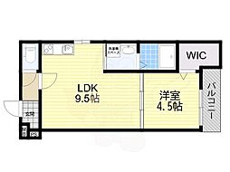 (仮称)フジパレス奈良町 1LDKの間取図画像