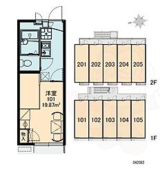 アルアンダ 1Kの間取図画像