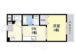福山ビル 2DKの間取図画像