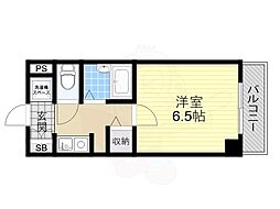 サンモール庄屋 1Kの間取図画像