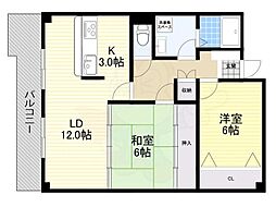 グリーンガーデン 2LDKの間取図画像