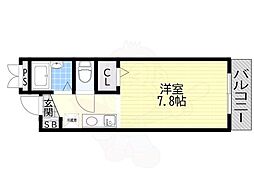 アビタシオン・F ワンルームの間取図画像