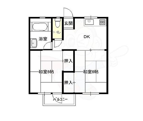 青葉ハイツ ｜兵庫県西宮市甲子園口３丁目(賃貸マンション2DK・3階・35.91㎡)の写真 その2