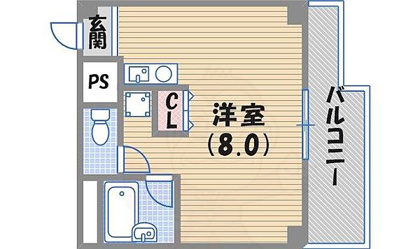 カサ甲子園口 ｜兵庫県西宮市甲子園口北町(賃貸マンション1R・3階・25.00㎡)の写真 その2