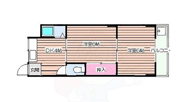 浜甲シーサイドマンション ｜兵庫県西宮市浜甲子園２丁目(賃貸マンション2DK・3階・33.00㎡)の写真 その2