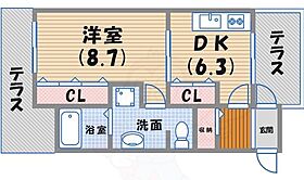 ノースコート北口  ｜ 兵庫県西宮市高木東町3番12号（賃貸マンション1DK・1階・40.00㎡） その2