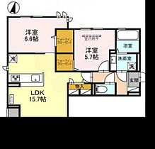 ボヌール ウエスト  ｜ 兵庫県西宮市高木西町（賃貸アパート2LDK・3階・65.85㎡） その2