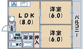 ベル・セゾン  ｜ 兵庫県西宮市六軒町1番42号（賃貸マンション2LDK・1階・43.00㎡） その2