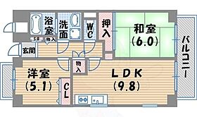 アスプリ西宮  ｜ 兵庫県西宮市常磐町3番27号（賃貸マンション2LDK・2階・50.56㎡） その2