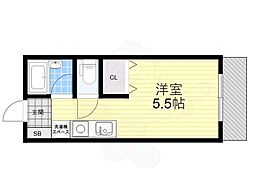 レンタルハウス深津パート1 ワンルームの間取図画像