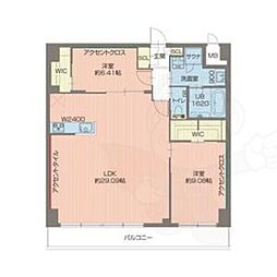 プレジオ西宮北口 2LDKの間取図画像