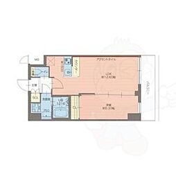 プレジオ西宮北口 1LDKの間取図画像