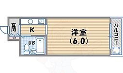 NEOダイキョー北昭和1 ワンルームの間取図画像