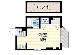MARSH門戸 ワンルームの間取図画像