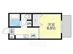 サラス2 1DKの間取図画像