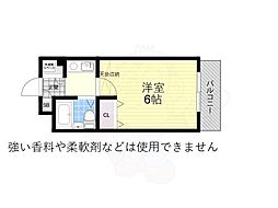 ecoflats西宮北口 1Kの間取図画像