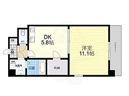グレース門戸荘 1DKの間取図画像