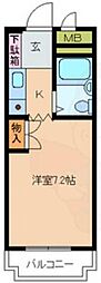 ダンディライオン西宮 ワンルームの間取図画像