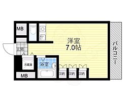 グランドール今津 ワンルームの間取図画像