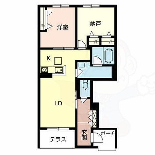 大阪府堺市西区浜寺元町５丁(賃貸アパート1SLDK・1階・57.79㎡)の写真 その2