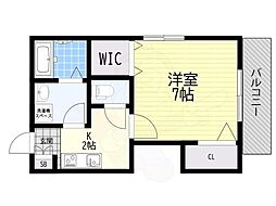 南海高野線 浅香山駅 徒歩6分の賃貸アパート 1階1Kの間取り