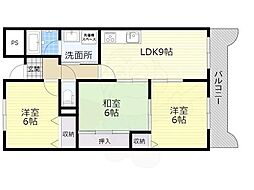 グランデーミFY 3LDKの間取図画像