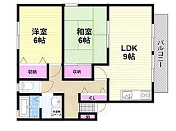 パークハイムC 2LDKの間取図画像