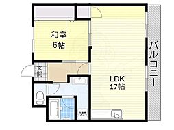 ロータスプラザ 1LDKの間取図画像