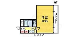 アーク2 1Kの間取図画像