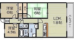 フォレストコート高尾 3LDKの間取図画像