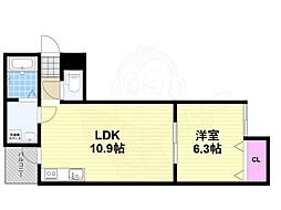BIENART 1LDKの間取図画像