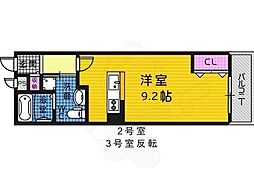 TKアンバーコート宿院 ワンルームの間取図画像