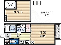 ヒルズ東雲A棟 ワンルームの間取図画像
