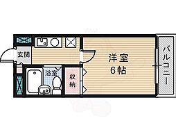 アーク2 1Kの間取図画像