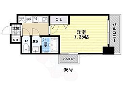 LUXEなかもず 1Kの間取図画像