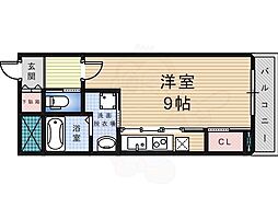 コプリー 1Kの間取図画像
