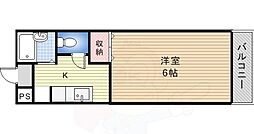 パークサイドハイツ 1Kの間取図画像