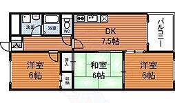 ジョイフルハイツ1・2 4階/-