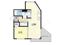 Riviere 1LDKの間取図画像