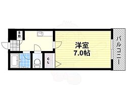 グランエクセル北花田 1Kの間取図画像