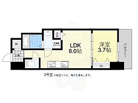 大阪府堺市北区中百舌鳥町６丁（賃貸マンション1LDK・8階・28.01㎡） その2