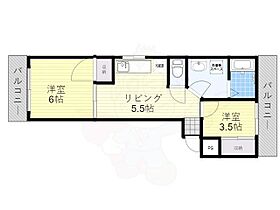 シャトー岩崎 501 ｜ 大阪府堺市堺区北半町西（賃貸マンション2LDK・5階・38.00㎡） その2